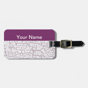 Custom Colour Crackle Paint Luggage Tag