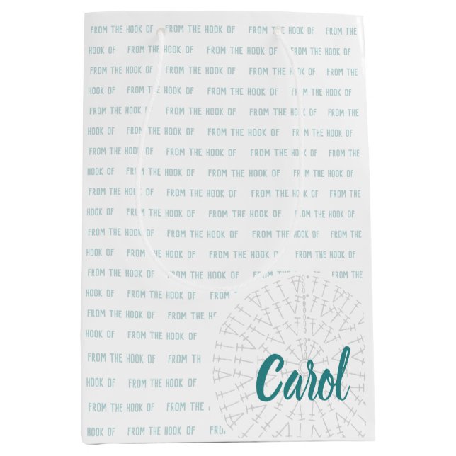 Custom Colour Crochet Chart Medium Gift Bag (Front)