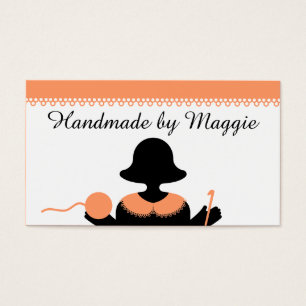 Custom colour crochet hook tatting girl silhouette