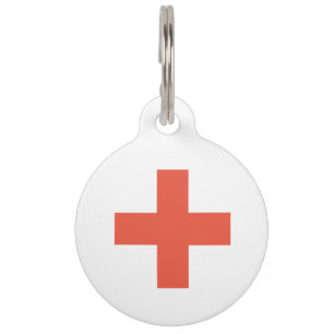 Custom colour cross large pet tag for big dog & ca