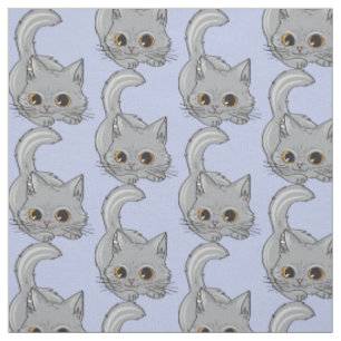 Custom colour Cute Kitten fabric