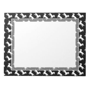 Custom Colour Dachshund Pattern Notepad