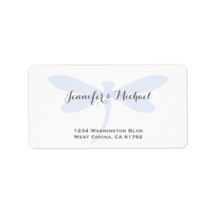 Custom Colour Dragonfly Address Label Template
