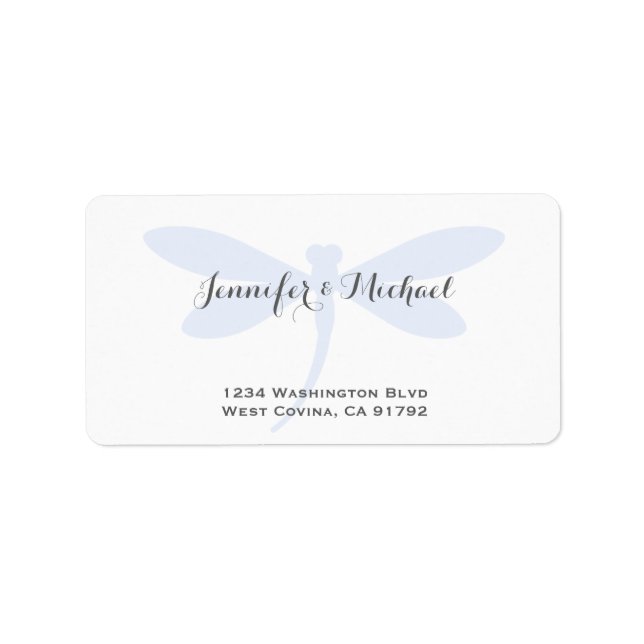 Custom Colour Dragonfly Address Label Template (Front)