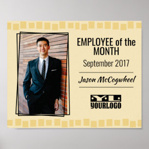 Custom colour employee of the month certificate po poster