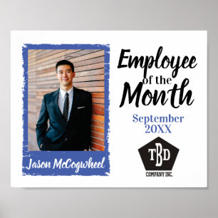 Custom colour employee of the month certificate po poster