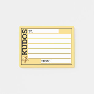 Custom colour engagement kudos employee recognitio post-it notes