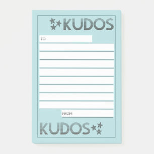 Custom colour engagement kudos employee recognitio post-it notes