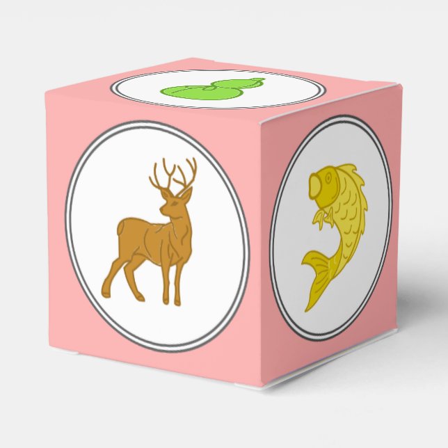 Custom Colour Fish Prawn Crab Dice Game Novelty Favor Box (Back Side)