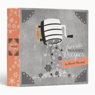 Custom colour flour sifter holiday recipe binder