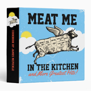 custom colour flying cow cookbook recipe binder