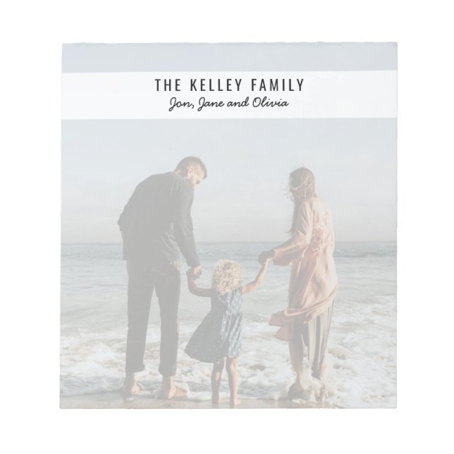 Custom Colour Full Photo Personalized Notepad (Front)