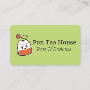 Custom Colour Fun Tea Bag 3.5" x 2.0" Business Car Card