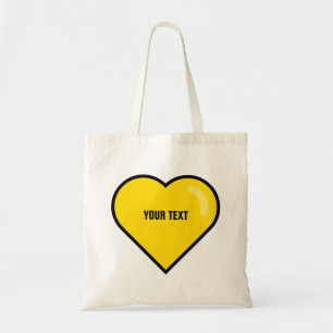 [custom colour] geometric heart ❤️ with 'shine' tote bag