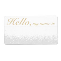 Custom Colour Gilded Snow Name Tag