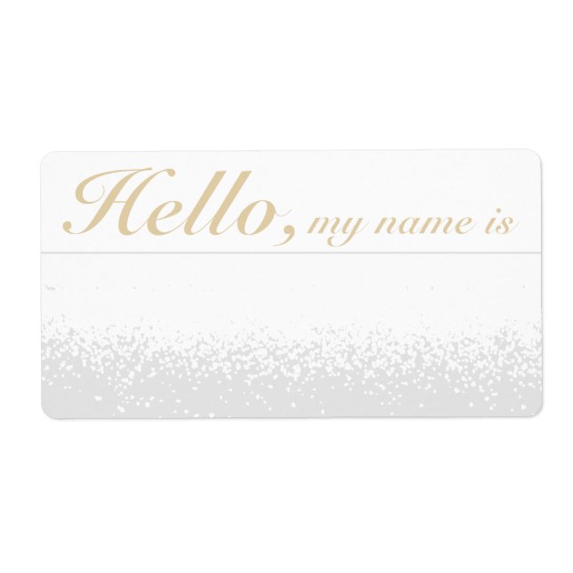 Custom Colour Gilded Snow Name Tag (Front)