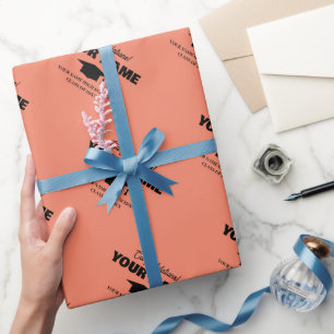 Custom colour graduation party wrapping paper