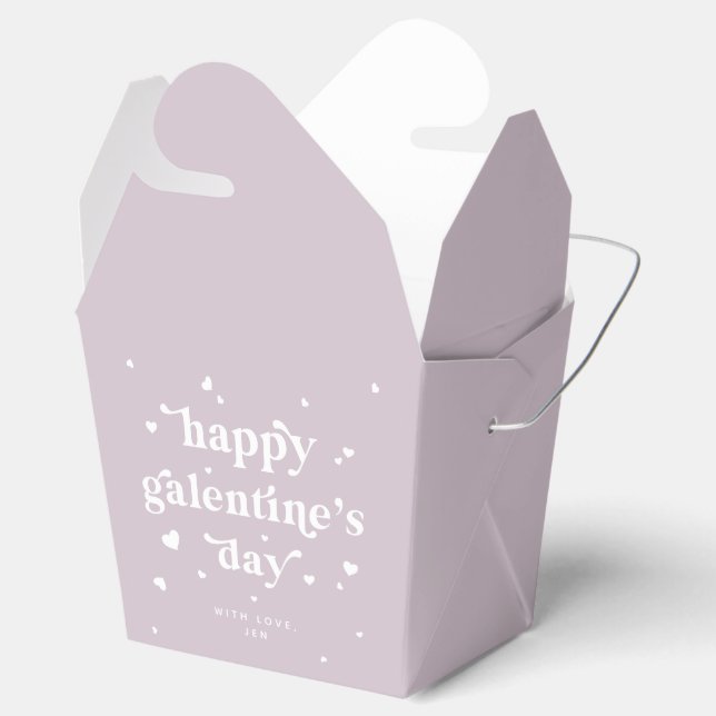 Custom Colour Happy Galentine's Day + Hearts Favor Box (Opened)