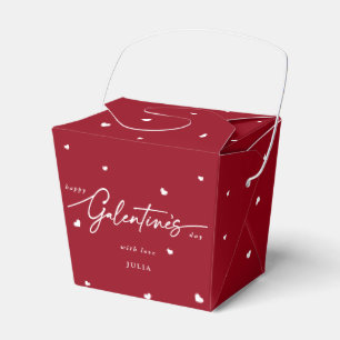 Custom Colour Happy Galentine's Day + Hearts Favor Box