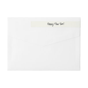 Custom Colour Happy New Year Return Address Wrap Around Label