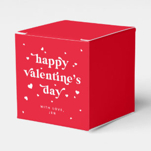 Custom Colour Happy Valentine's Day + Hearts Favor Box