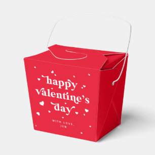 Custom Colour Happy Valentine's Day + Hearts Favor Box