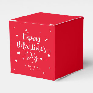 Custom Colour Happy Valentine's Day + Hearts Favor Box