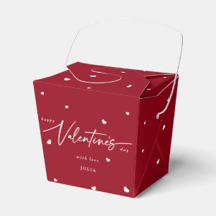 Custom Colour Happy Valentine's Day + Hearts Favor Box