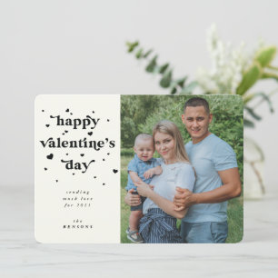 Custom Colour Happy Valentine's Day Photo Holiday Card