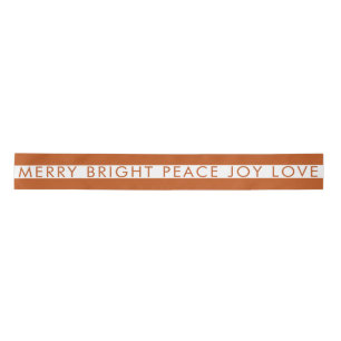 Custom Colour Holiday Text   Striped Satin Ribbon
