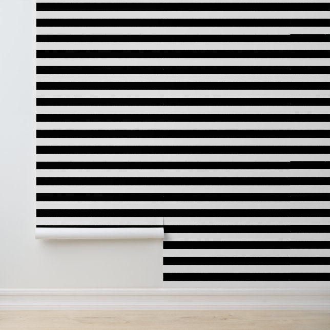 Custom Colour Horizontal Stripe Pattern Wallpaper (Application)