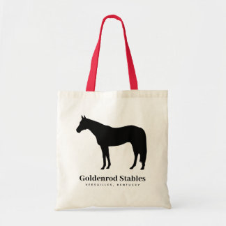 Custom Colour Horse, Personalized Farm Name Tote Bag