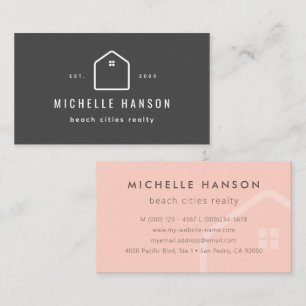 Custom Colour House Icon Realtor Business Card