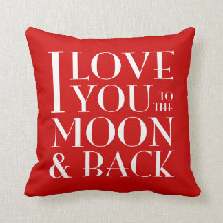 Custom Colour I Love you to the moon & back Throw Pillow
