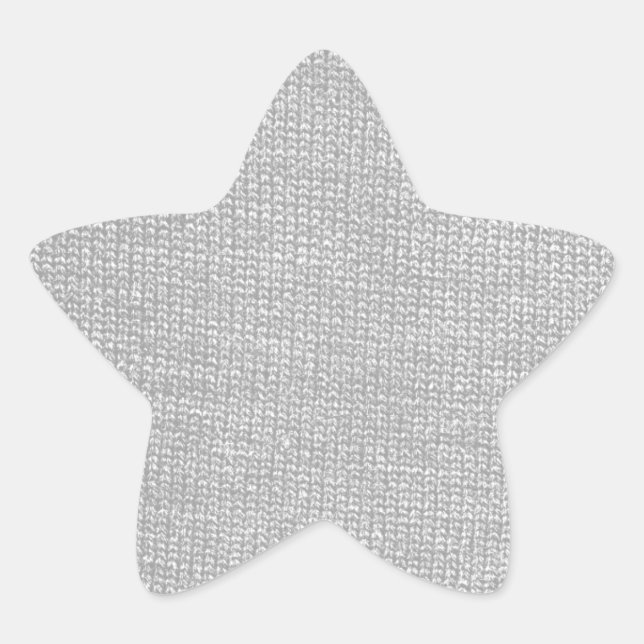 Custom Colour Knit Texture Star Sticker (Front)