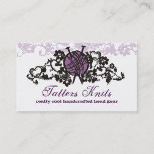 custom colour knitting needles yarn goth lace card