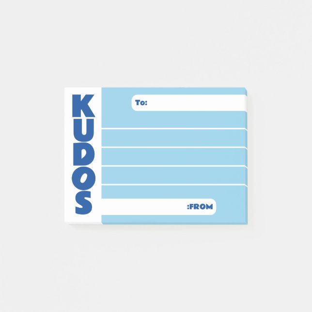 Custom colour kudos employee recognition post-its post-it notes (Front)