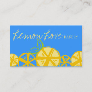 custom colour lemon slices baking cooking catering business card