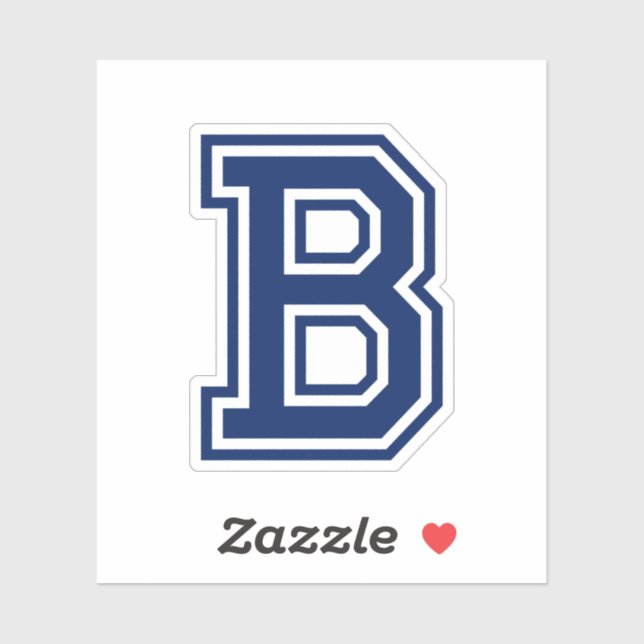 Custom colour letter B sporty college font alphabe (Sheet)