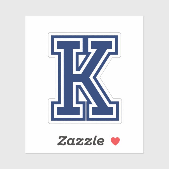 Custom colour letter K sporty college font alphabe (Sheet)