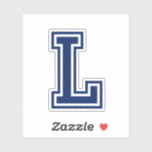 Custom colour letter L sporty college font alphabe<br><div class="desc">Letter L sticker. Sports college font,  any custom colour. You can change the colour of the letter with the customization tool. The complete alphabet and numbers 0-9 are available.</div>