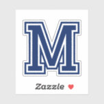 Custom colour letter M sporty college font alphabe<br><div class="desc">Letter M sticker. Sports college font,  any custom colour. You can change the colour of the letter with the customization tool. The complete alphabet and numbers 0-9 are available.</div>