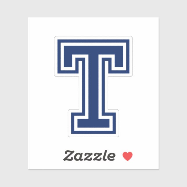 Custom colour letter T sporty college font alphabe (Sheet)