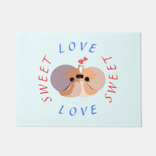Custom Colour Love Snails Doormat - Love Sweet Lov