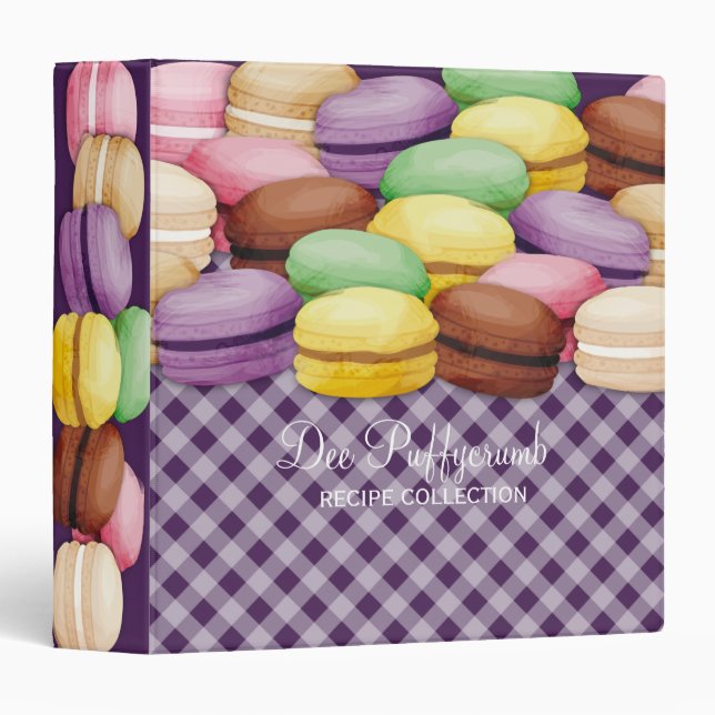 Custom colour macaroon meringue cookies bakery binder (Front/Spine)