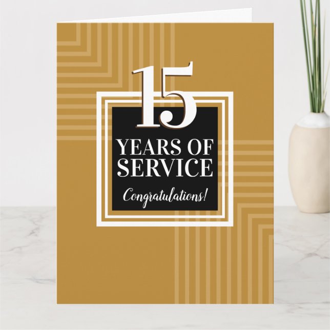 Custom colour milestone  employee anniversary card (Front)