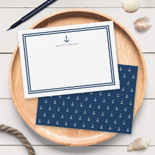 Custom Colour Modern Classic Anchor Personalized Card