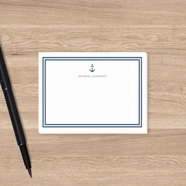 Custom Colour Modern Classic Anchor Personalized Post-it Notes (Creator Uploaded)