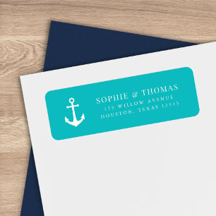 Custom Colour Modern Classic Anchor Return Address