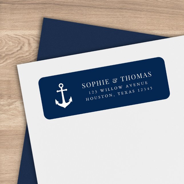 Custom Colour Modern Classic Anchor Return Address (Creator Uploaded)